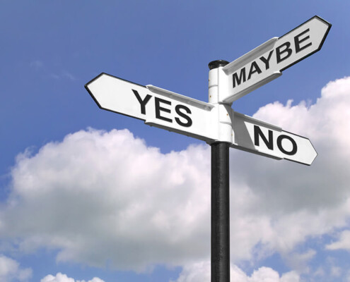 yes no maybe sign